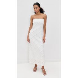 Strapless Ruffled Maxi Dress