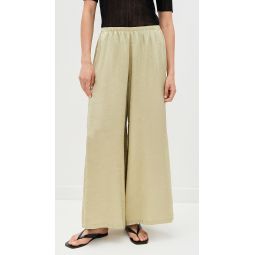 Textured Satin Palazzo Pants