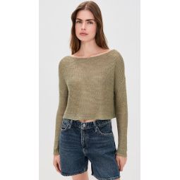 Linen Open Knit Bateau Sweater
