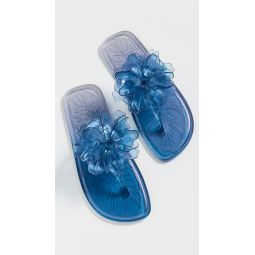 Exclusive Flower Jelly Flat Sandals
