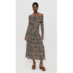Tiny Flowers Long Sleeve Maxi Dress