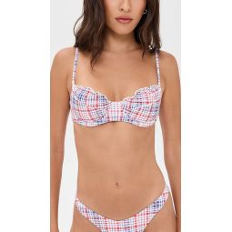 Austin Seersucker Bikini Top