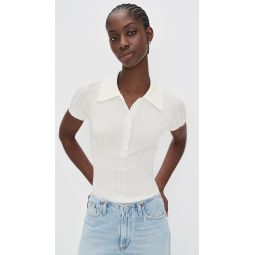 Rib Polo Thong Bodysuit
