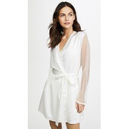 Showstopper Charmeuse Robe With Lace