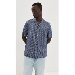 Roberto Silk Copa Micro Print Shirt