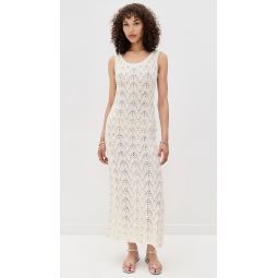 Vincent Crystal Pointelle Knit Dress