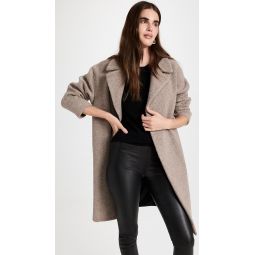 Dropped Shoulder Boucle Coat