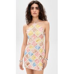 Lace Insert Mini Dress