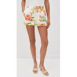 Printed Shorts with Lace