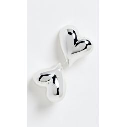 Art Heart Button Earrings