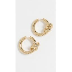 Hinge Knot Huggie Earrings