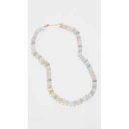 14k Morganite Crystal Necklace