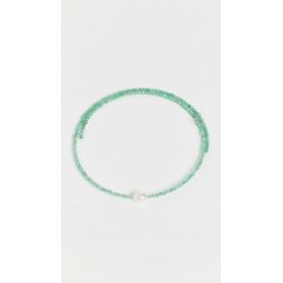 14k Emerald Pearl Collar Necklace