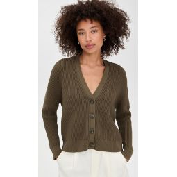 Cropped Cotton Cocoon Cardigan