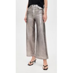 The Mia Wide Leg Ankle Foil Jeans