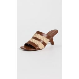 Shadow Mule Raffia Sandals