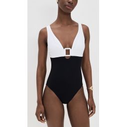Mira V Neck Silent Underwire Tank with High Back One Piece