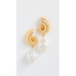 Baroque Pearl Drop Pierced Earrings