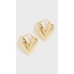 Heart Drop Pierced Earrings