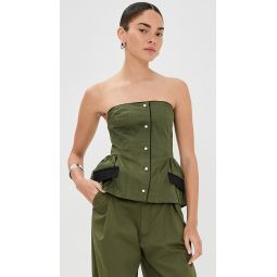 Agnes Top Olive Canvas