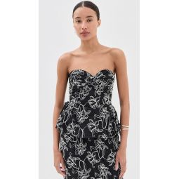 Tasha Black Cotton Embroidery Top