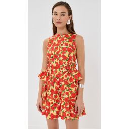 Gabriela Dress Red Rose Cotton
