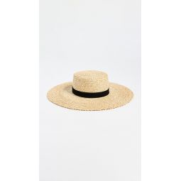 Mira Straw Wide Boater Hat