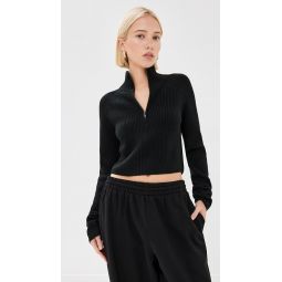 Cashmere Tiboli Zip Up Sweater