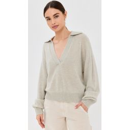 Jackson Brushed Cashmere Open Collar Sweater
