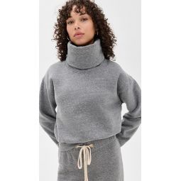 Laralyn Banded Crop Cowl Neck Sweater