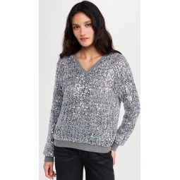 Touch of Grey V Neck Pullover