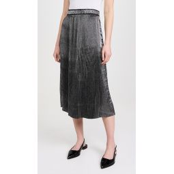 Foil Pleated Skirt