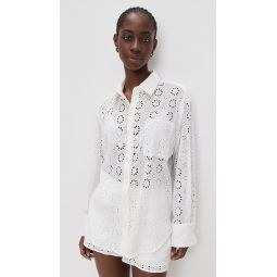 Eyelet Shine Over You Shirt