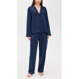 Washable Silk Long Sleeve Shirt and Pants Set