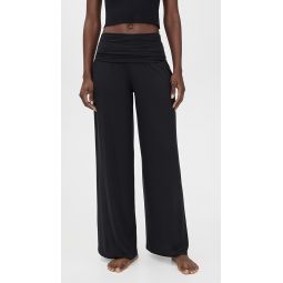 Soft Modal Rib Fold Over Pants