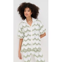 Jayden Crochet Wave Shirt