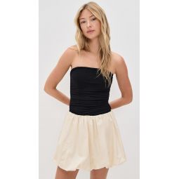 Strapless Two Tone Bubble Midi Dress