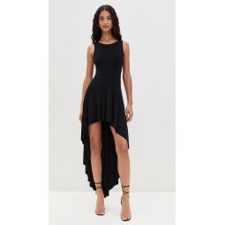 High-Low Sleeveless X Gown