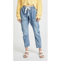 Shabbies Drawstring Boyfriend Jeans