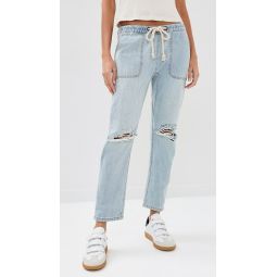 Shabbies Drawstring Boyfriend Jeans