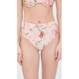Lily Flower High Waist Bikini Bottoms