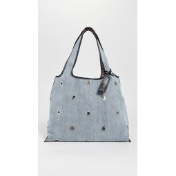Denim Market Tote with Grommets