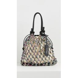 Printed Macrame Mini Sac