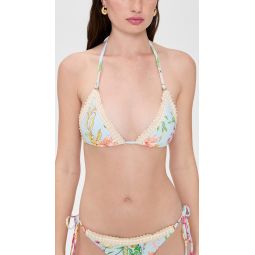 Kyle Crochet Trim Triangle Bikini Top