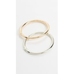 The Tubular Hinged Bracelets Set of 2
