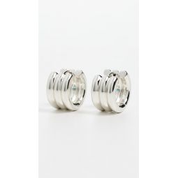 The Triple Tube Huggie Earrings