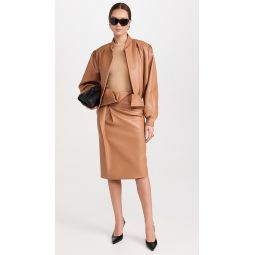 Victor Faux Leather Pencil Skirt