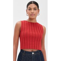 Callie Cotton Ribbed Sweater Tank