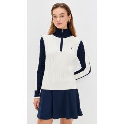 Cable Knit Quarter Zip Sweater