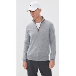Washable Cashmere Half Zip Sweater